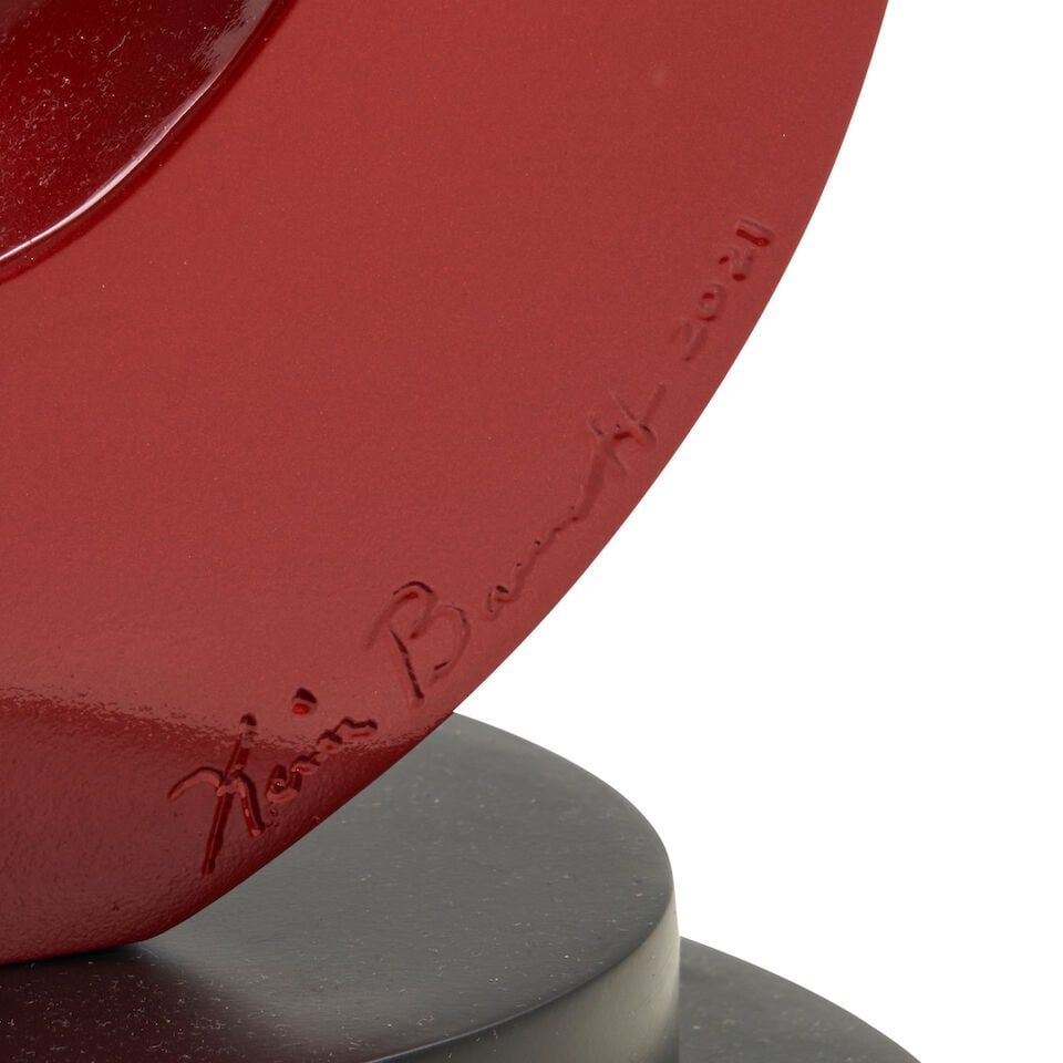 KEVIN BARRETT (B. 1962) ABSTRACT SCULPTURE United States, dated 2021, enameled aluminum, incised... - 2