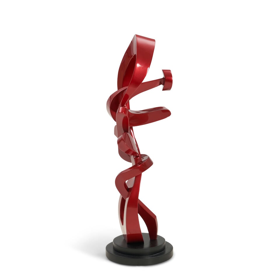 KEVIN BARRETT (B. 1962) ABSTRACT SCULPTURE United States, dated 2021, enameled aluminum, incised... - 5