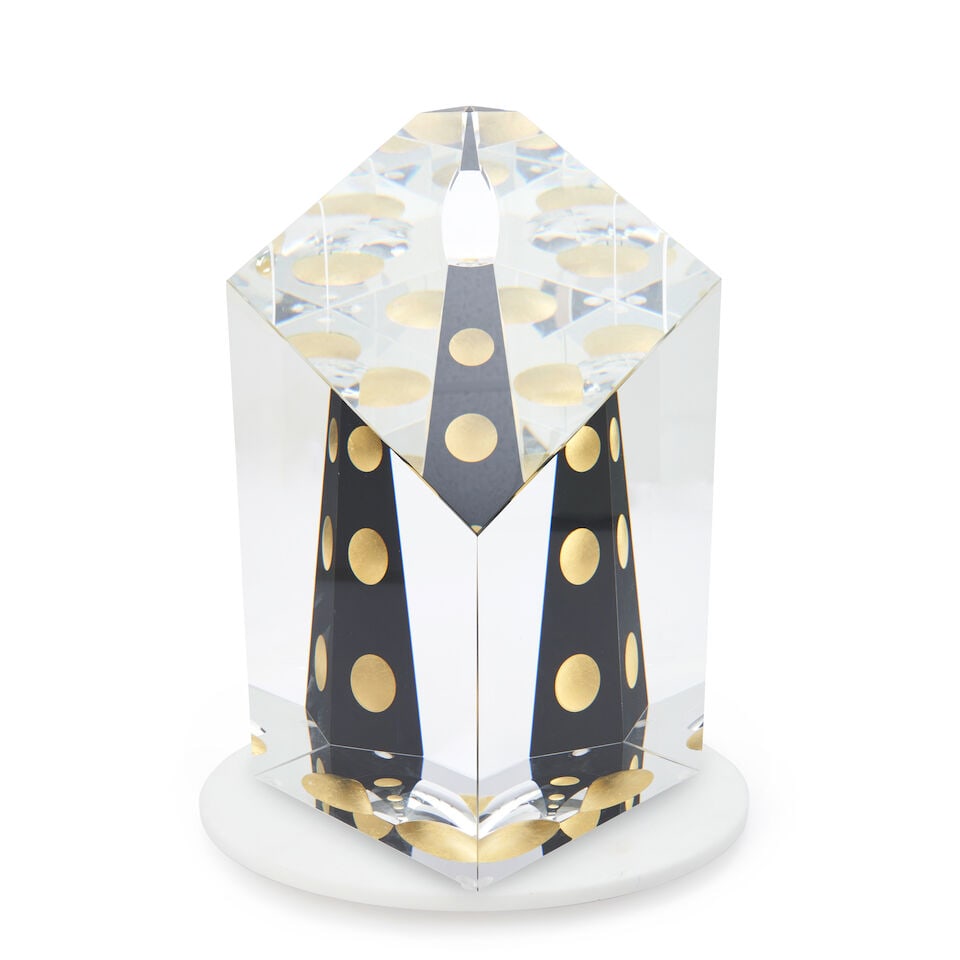 PAVEL NOVAK (B. 1974) OPTICAL GLASS SCULPTURE 21st century, incised signature 'PAVEL NOVAK 1310,... (1 of 5)