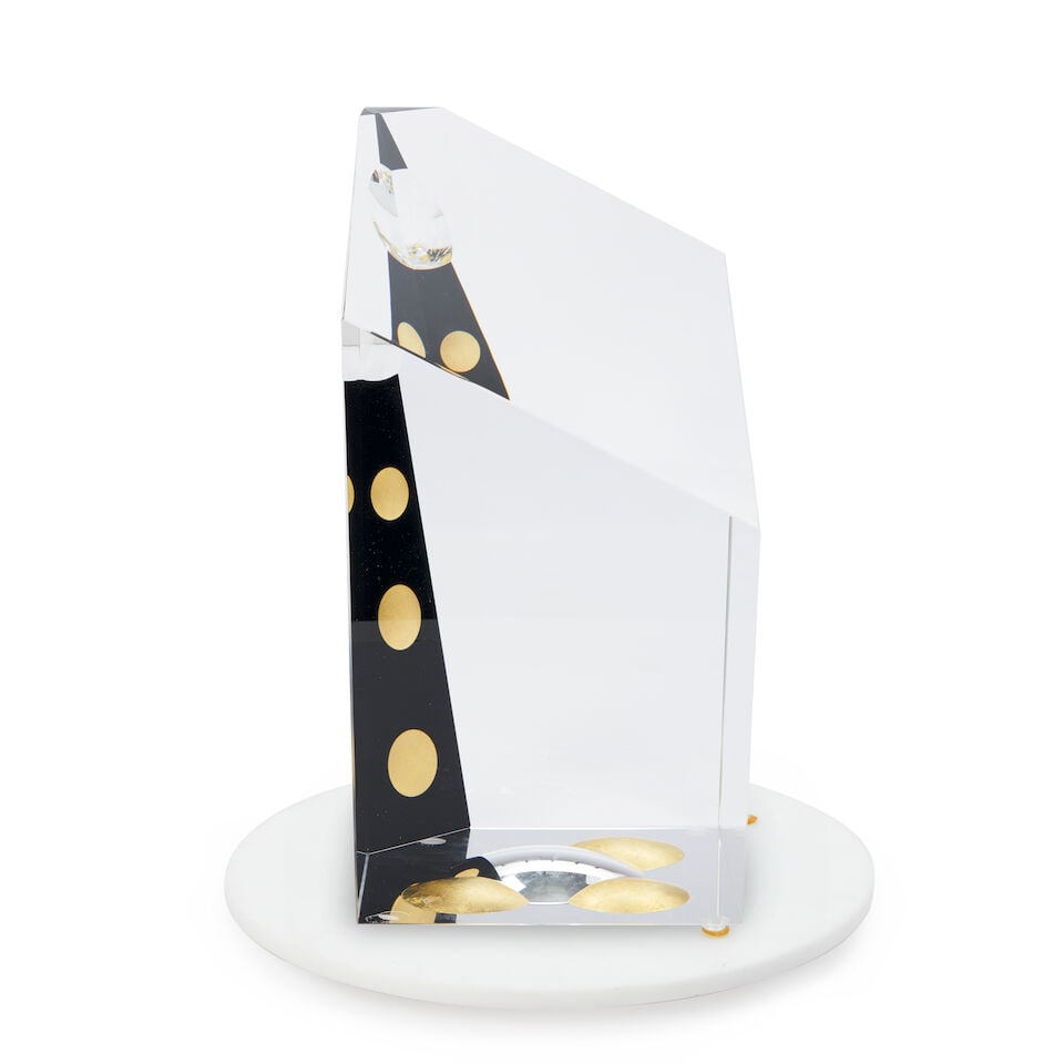 PAVEL NOVAK (B. 1974) OPTICAL GLASS SCULPTURE 21st century, incised signature 'PAVEL NOVAK 1310,... - 3