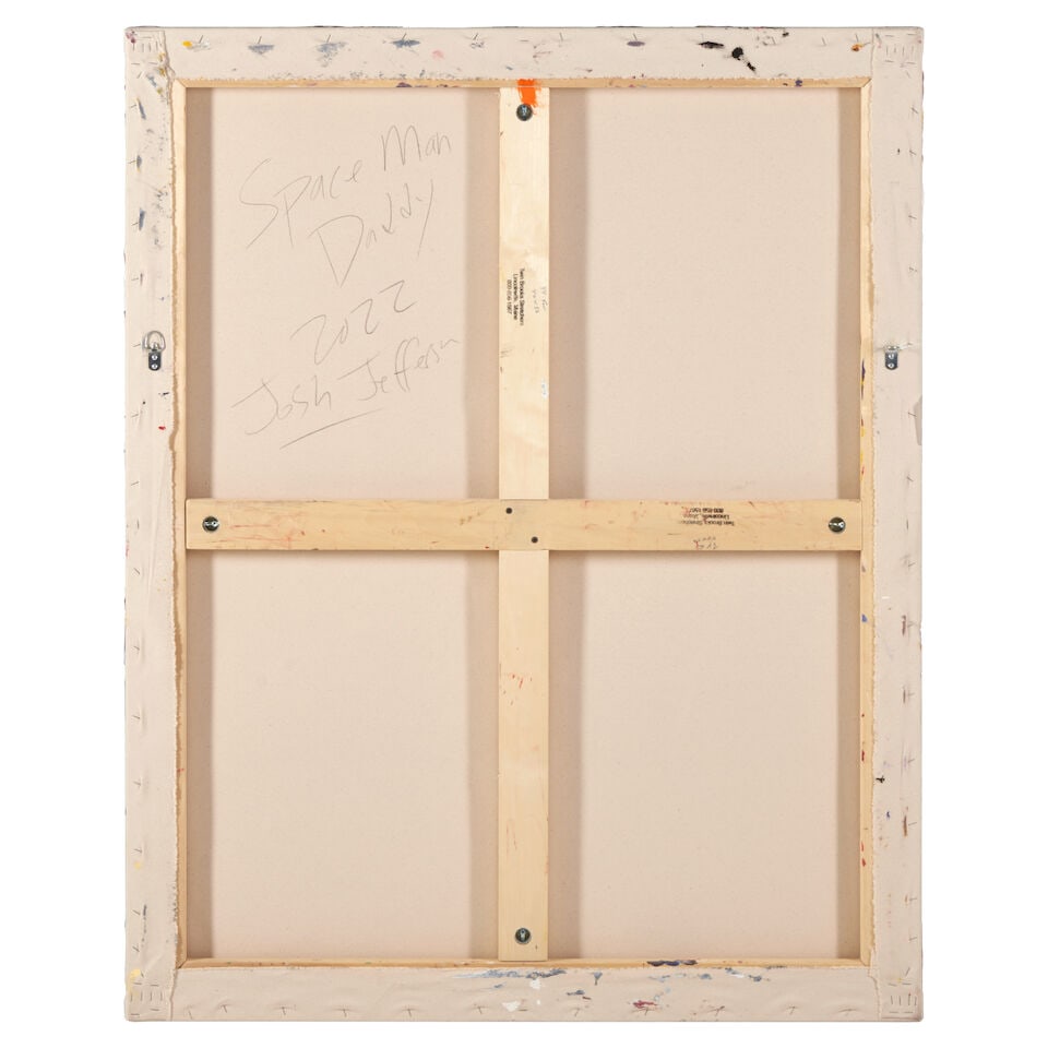 JOSH JEFFERSON (B.1977) 'SPACE DADDY' Massachusetts, dated 2022, acrylic and flashe on canvas wi... - 3