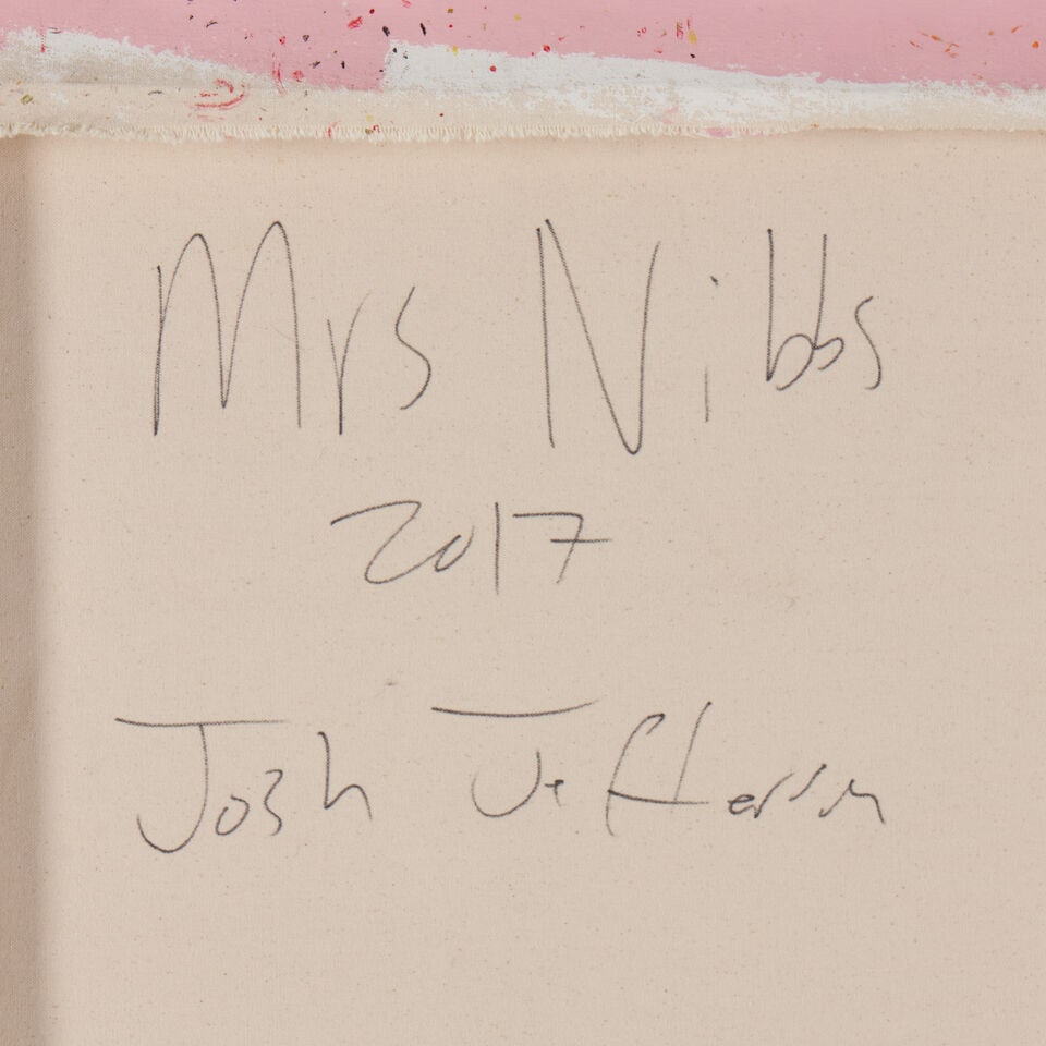JOSH JEFFERSON (B. 1977) 'MRS. NIBBS' Massachusetts, dated 2017, acrylic and flashe with applied... - 2