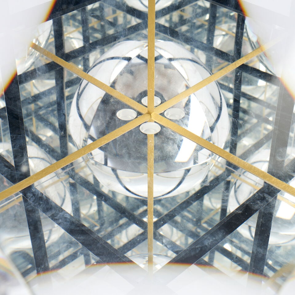 PAVEL NOVAK (B. 1974) OPTICAL GLASS CUBE 21st century, incised signature 'PAVEL NOVAK 1370' ht. ... - 5