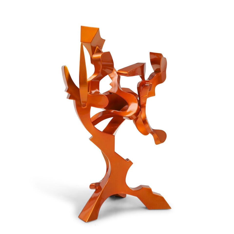 KEVIN BARRETT (B. 1962) 'FLEX' ABSTRACT SCULPTURE United States, dated 2002, enameled aluminum, ... (1 of 5)