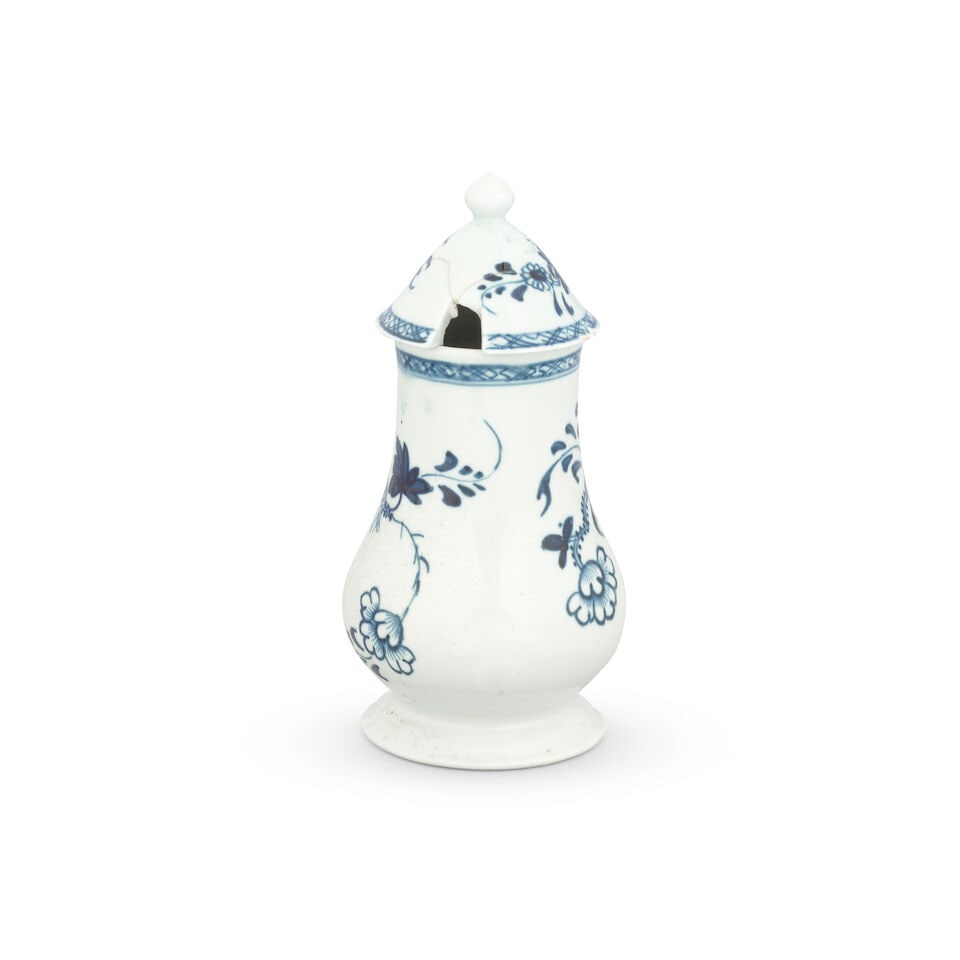 A rare Liverpool (Philip Christian) dry mustard pot and cover, circa 1768-72 - 2