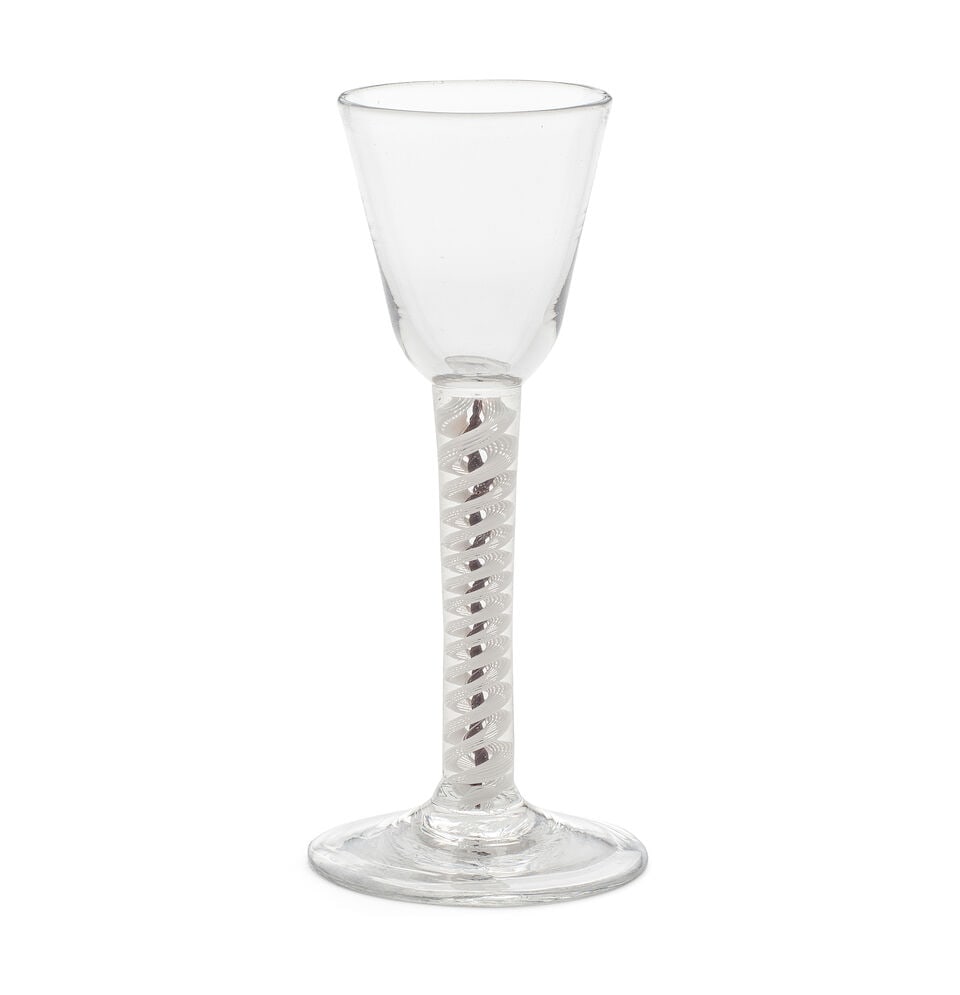 A brown colour twist wine glass, circa 1765 (1 of 1)