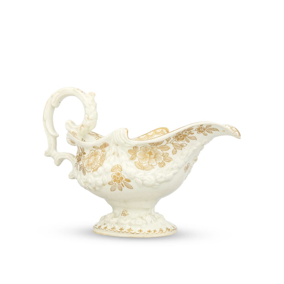 An early Bow sauceboat, circa 1750 - 4