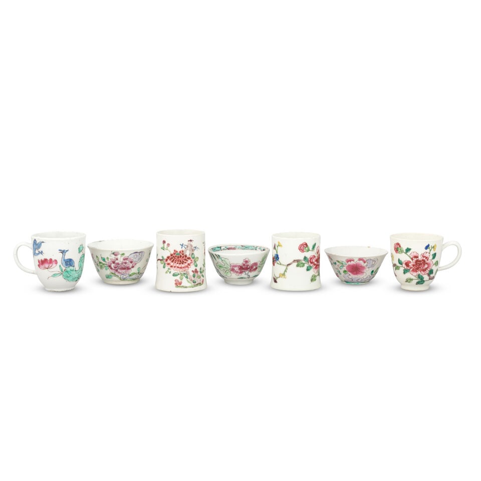 A collection of Bow tea and coffee wares, circa 1750-58 - 2