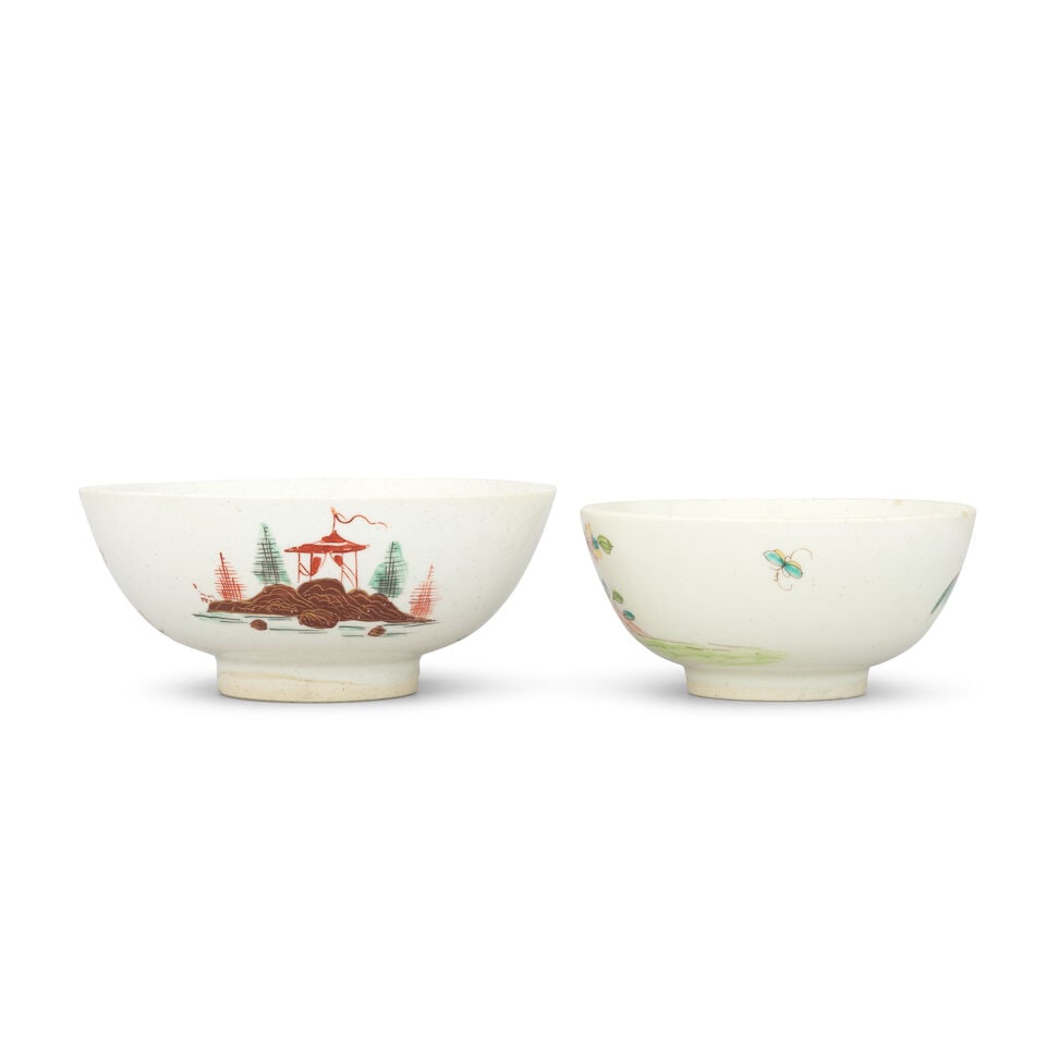 Two early Bow bowls, circa 1750 - 2