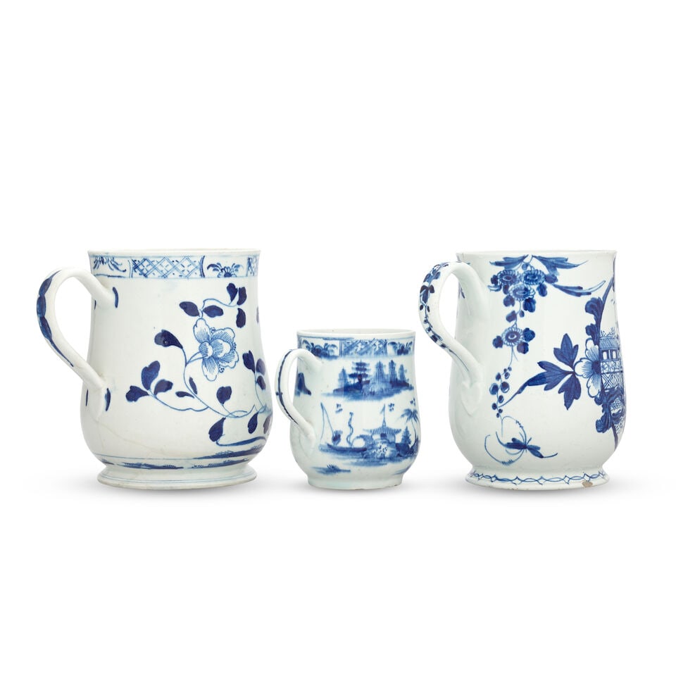 Three Bow mugs, circa 1758-65 - 2