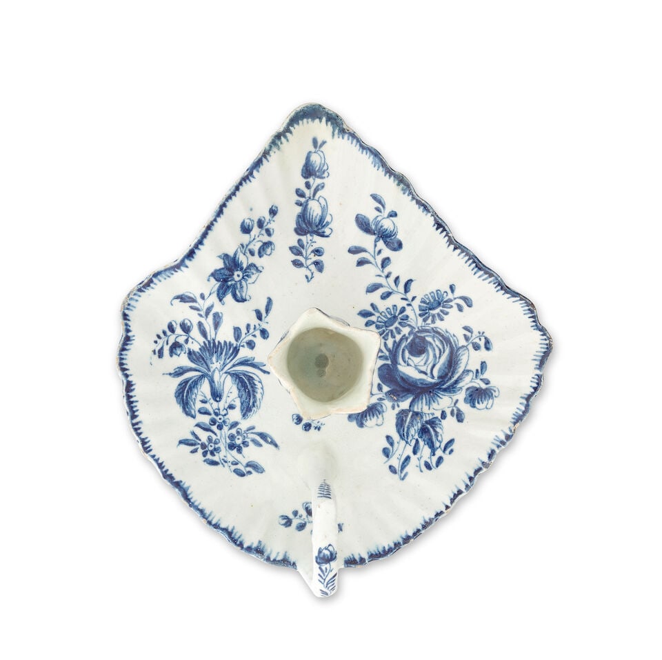 A Bow milk jug and cover and a chamber candlestick, circa 1760-70 - 2