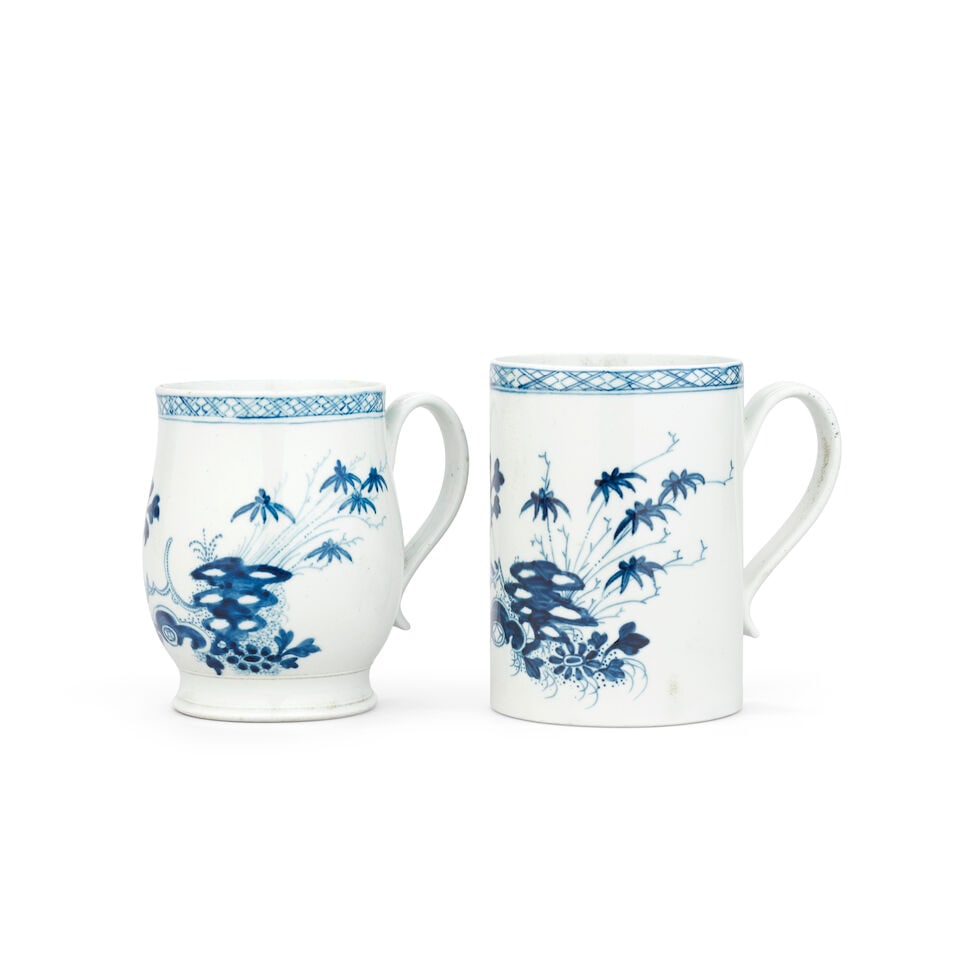 Two Liverpool (Richard Chaffers) mugs, circa 1762-65 - 2