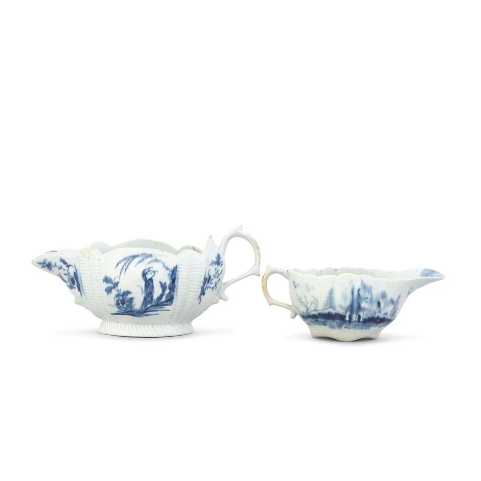 Two Longton Hall sauceboats, circa 1754-58 - 3