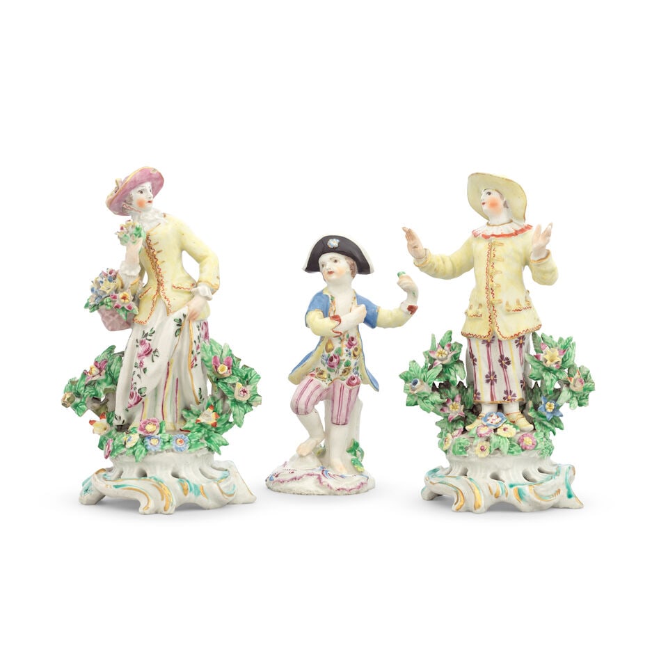 Three Bow figures, circa 1760-75 (1 of 2)