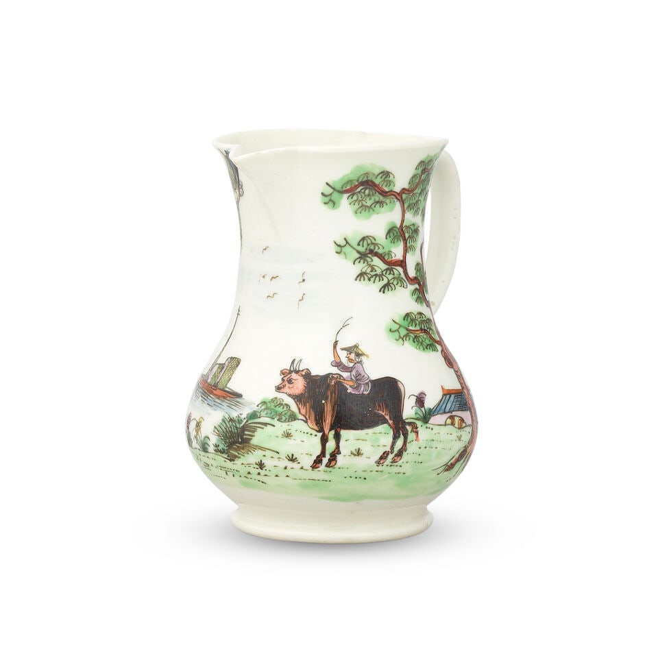 A rare Worcester sparrow beak jug, circa 1755 (1 of 5)