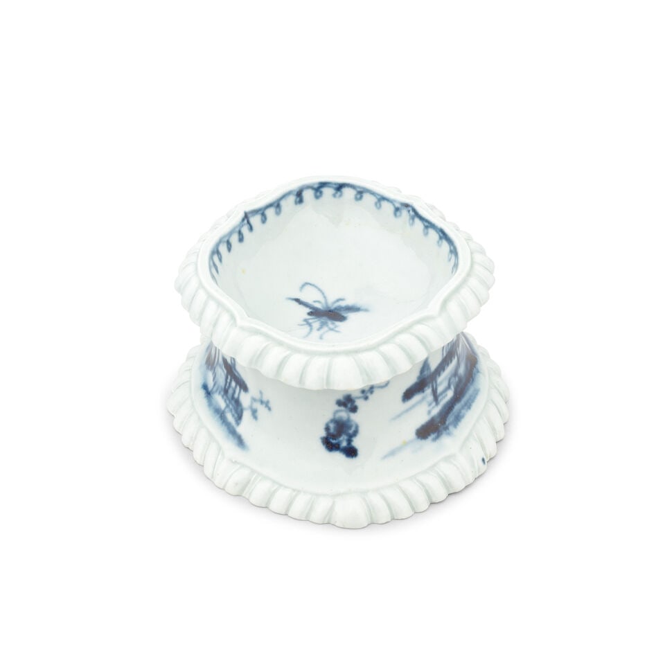 A very rare Liverpool (William Reid) trencher salt, circa 1756-61 - 3