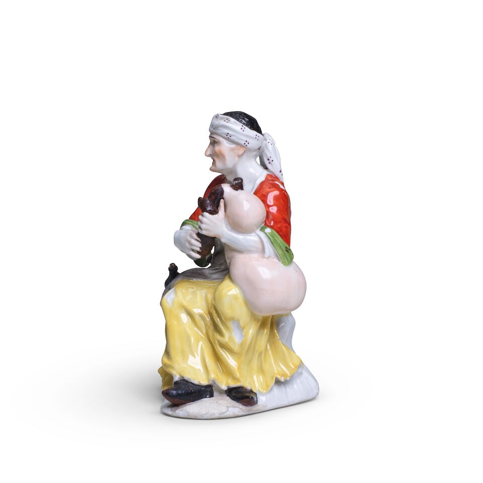 A Meissen figure of a beggar musician, circa 1740 - 3