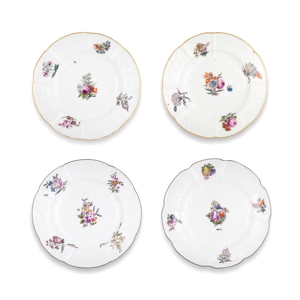Eight Meissen plates, mid 18th century - 2