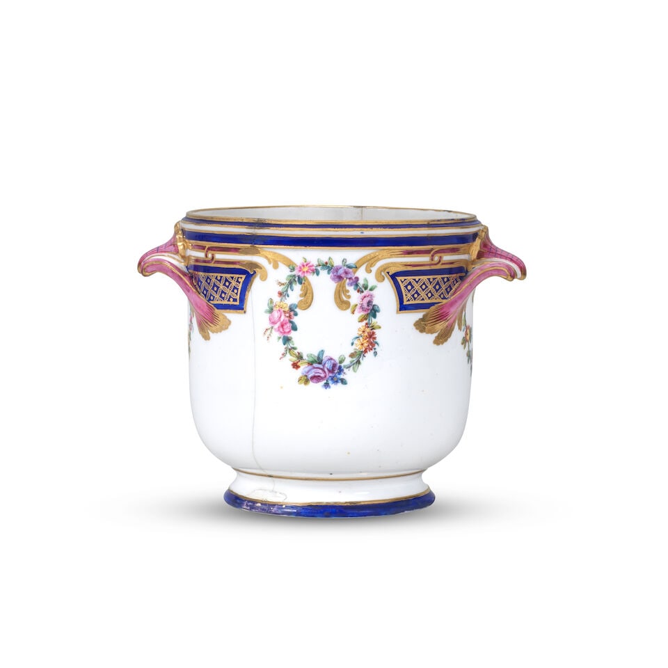 A Sèvres glass cooler (seau à liqueur rond), dated 1792 - 2
