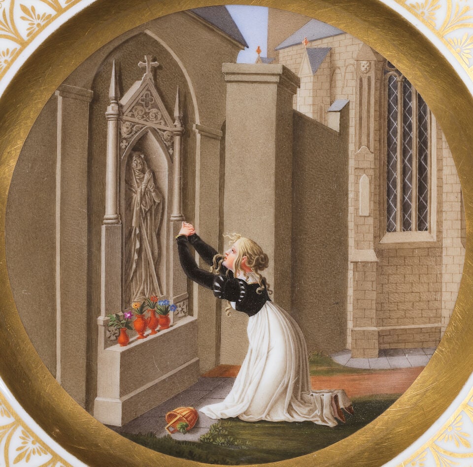 A Berlin plate with a scene from Goethe's Faust, circa 1821-23 - 2