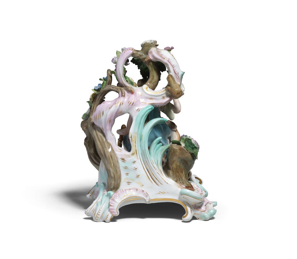 A Meissen candlestick base of Diana, late 19th century - 2