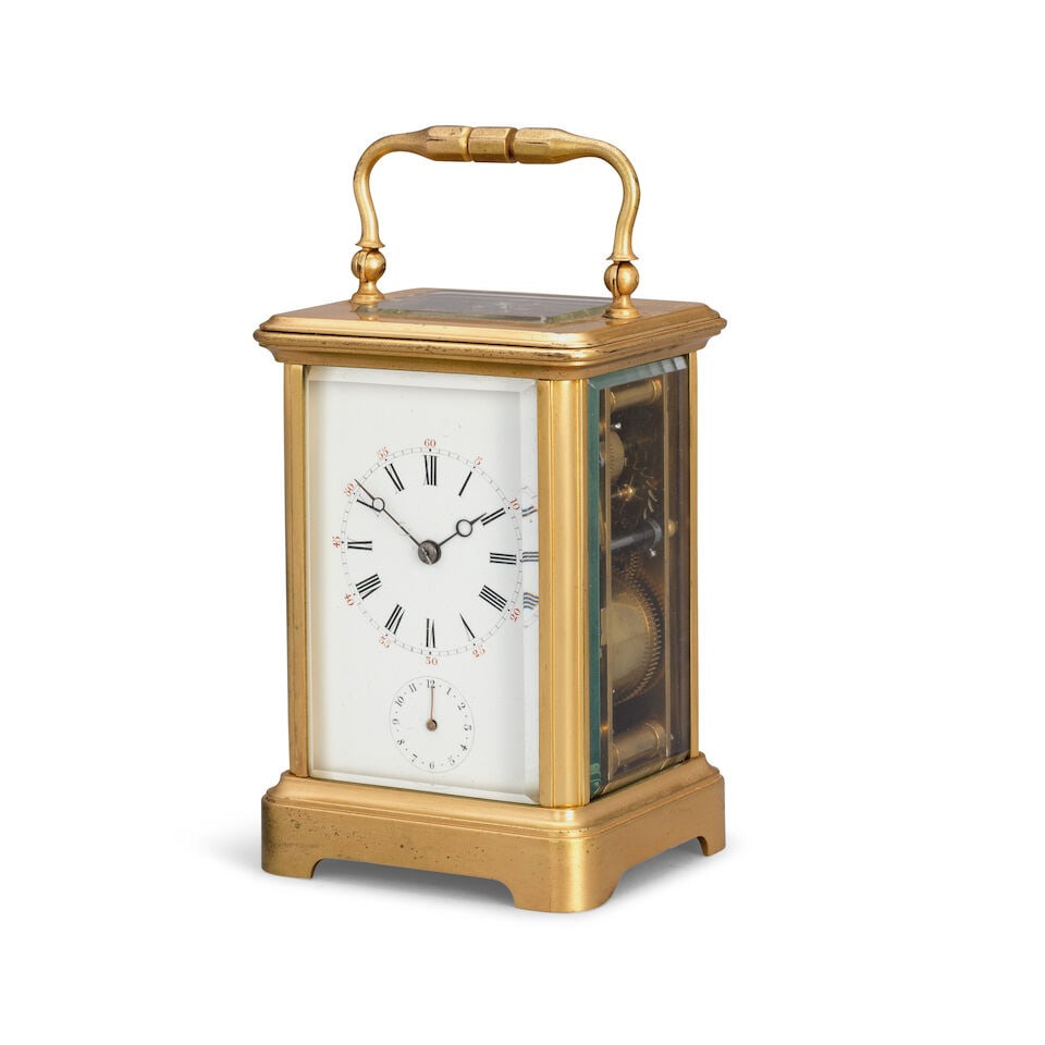 A late 19th century French Carriage clock with alarm - 2