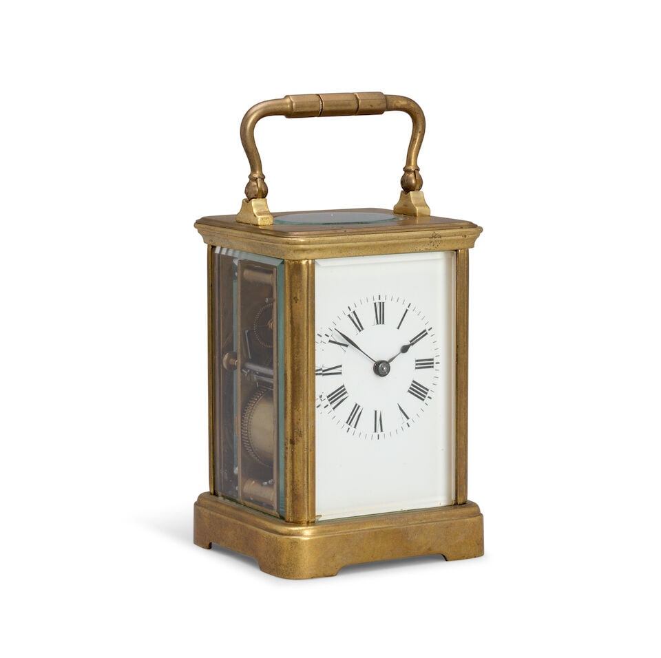 A late 19th century French striking carriage clock - 3