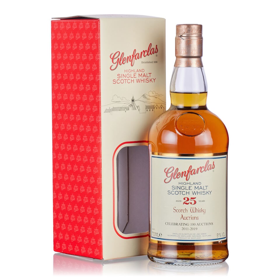 Glenfarclas 25 Year Old Scotch Whisky Auctions 100th Auction (1x 70cl) (1 of 2)