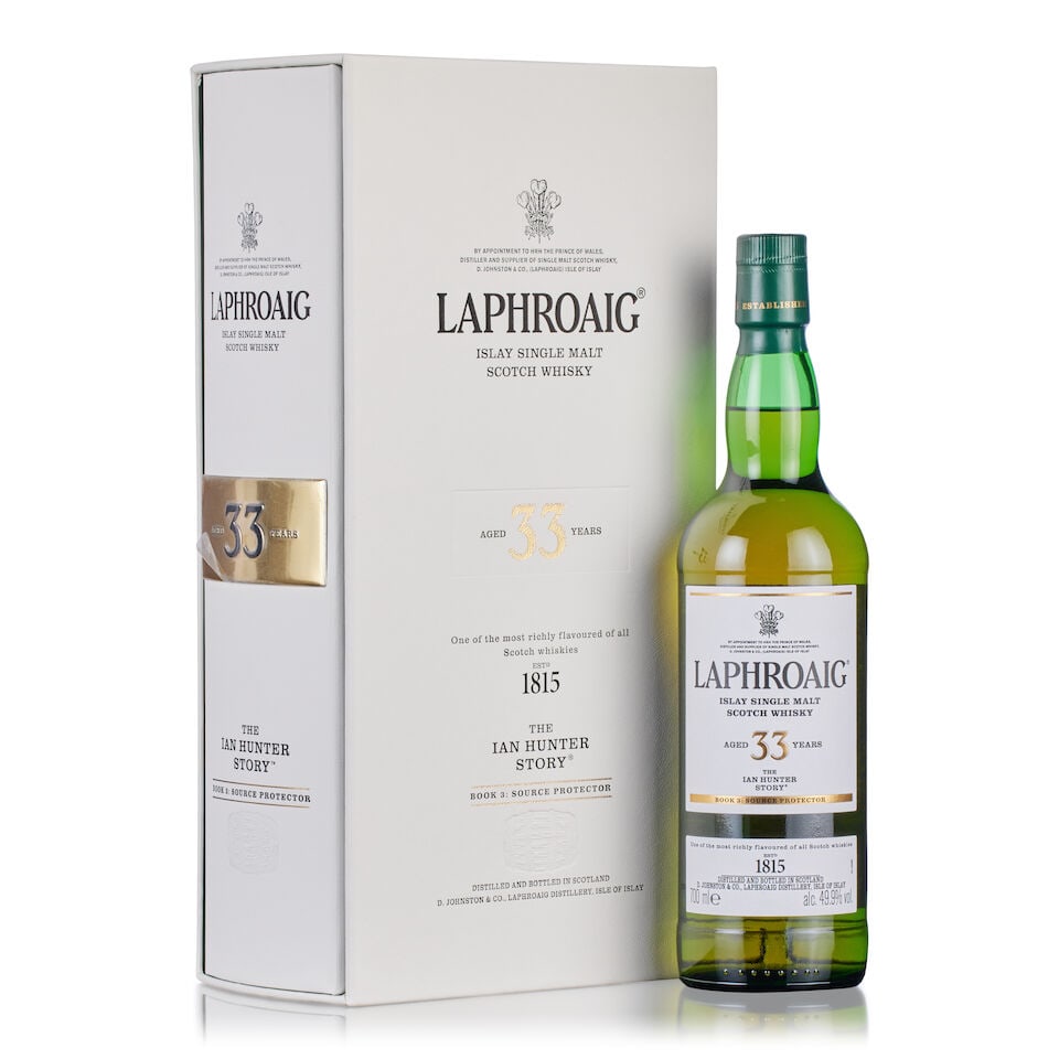 Laphroaig 33 Year Old The Hunter Story Book 3: Source Protector, 1987 (1x 70cl) (1 of 2)