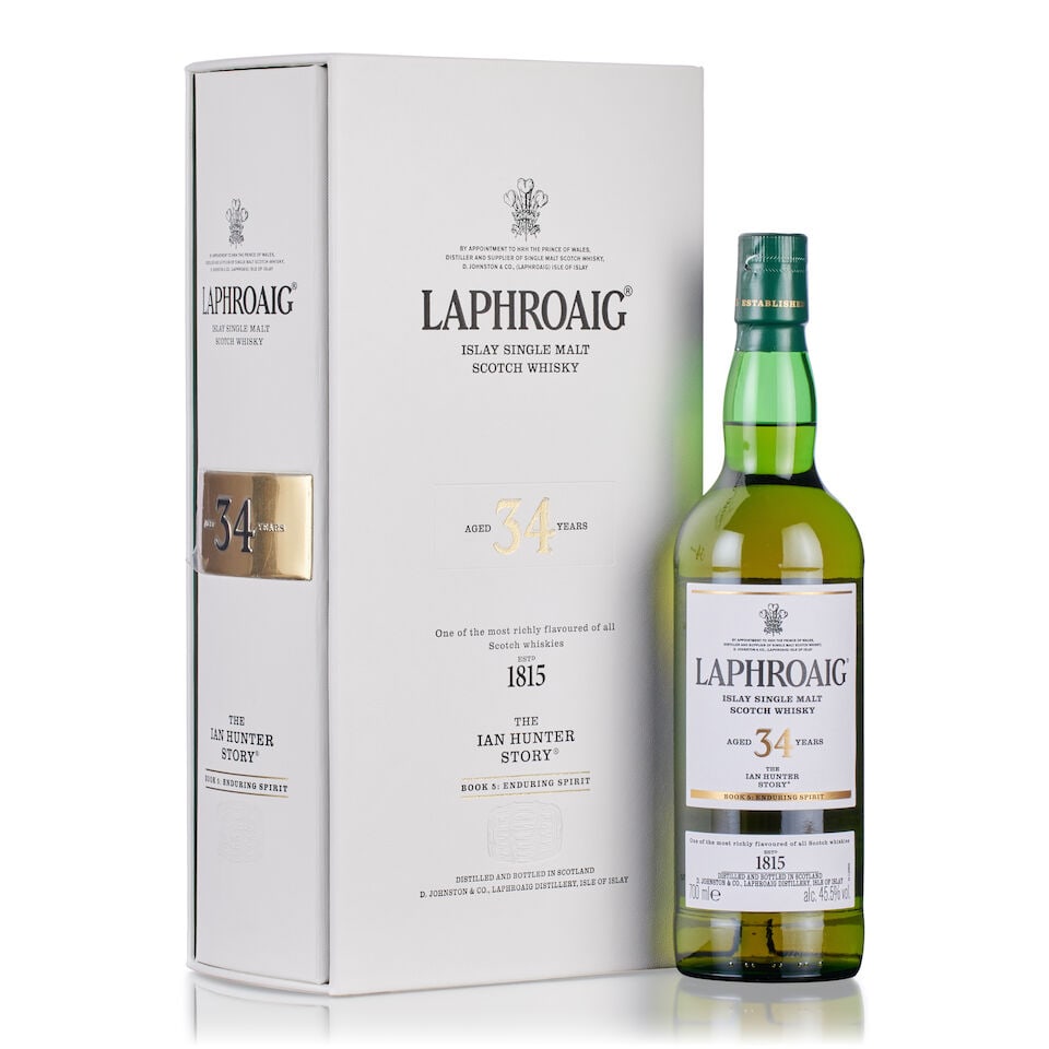 Laphroaig 34 Year Old Ian Hunter Story Book 5 : Enduring Spirit (1x 70cl) (1 of 2)