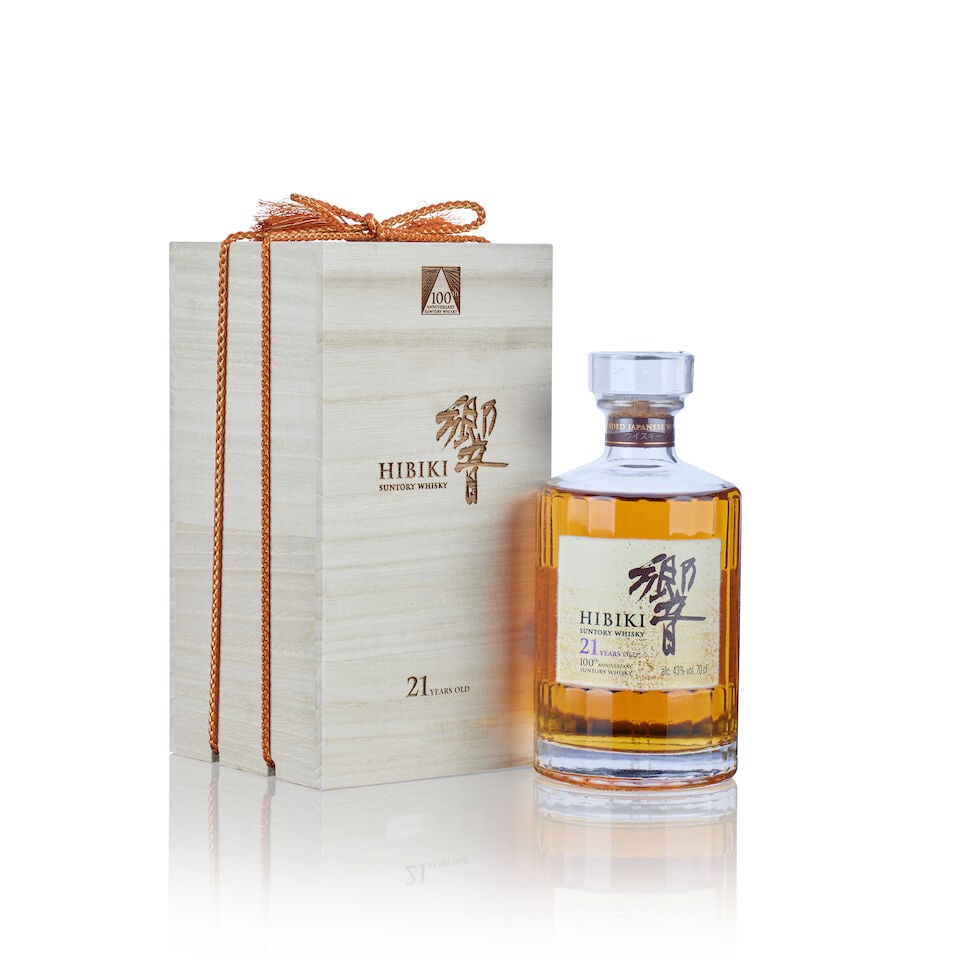 Hibiki 21 Year Old 100th Anniversary (1x 70cl): 2,300Hibiki 21 Year Old 100th Anniversary (1x 70cl) Region: Japan, single malt Fill Level: filled to 70cl Capsule: good condition Label: good labelling Packaging: in original presentation