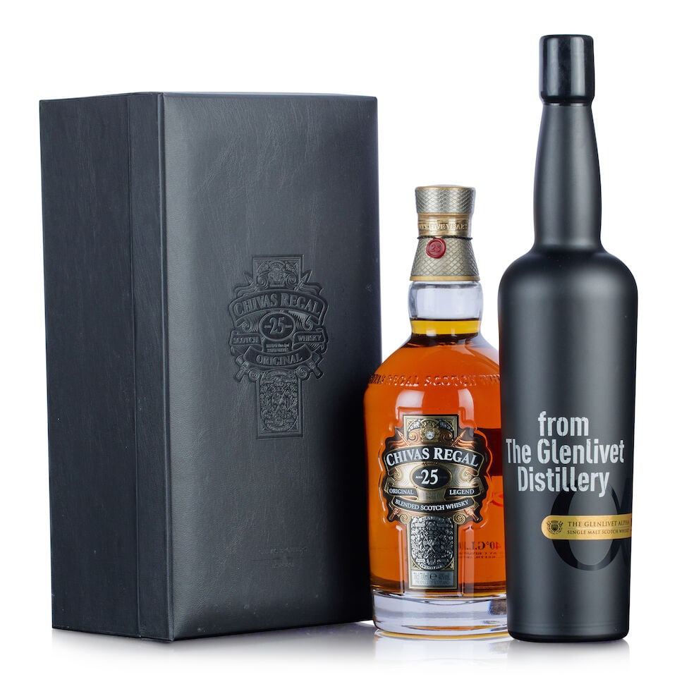 Chivas Regal 25 Year Old (1x 70cl) The Glenlivet Alpha (1x 70cl) (1 of 2)