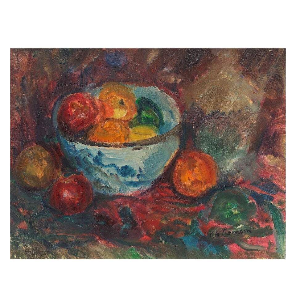 CHARLES CAMOIN (1879-1965) La coupe bleue aux fruits (Painted circa 1959) (1 of 2)