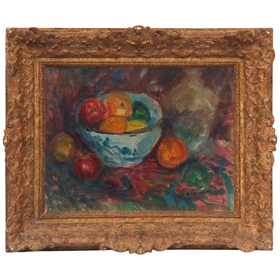 CHARLES CAMOIN (1879-1965) La coupe bleue aux fruits (Painted circa 1959) - 2
