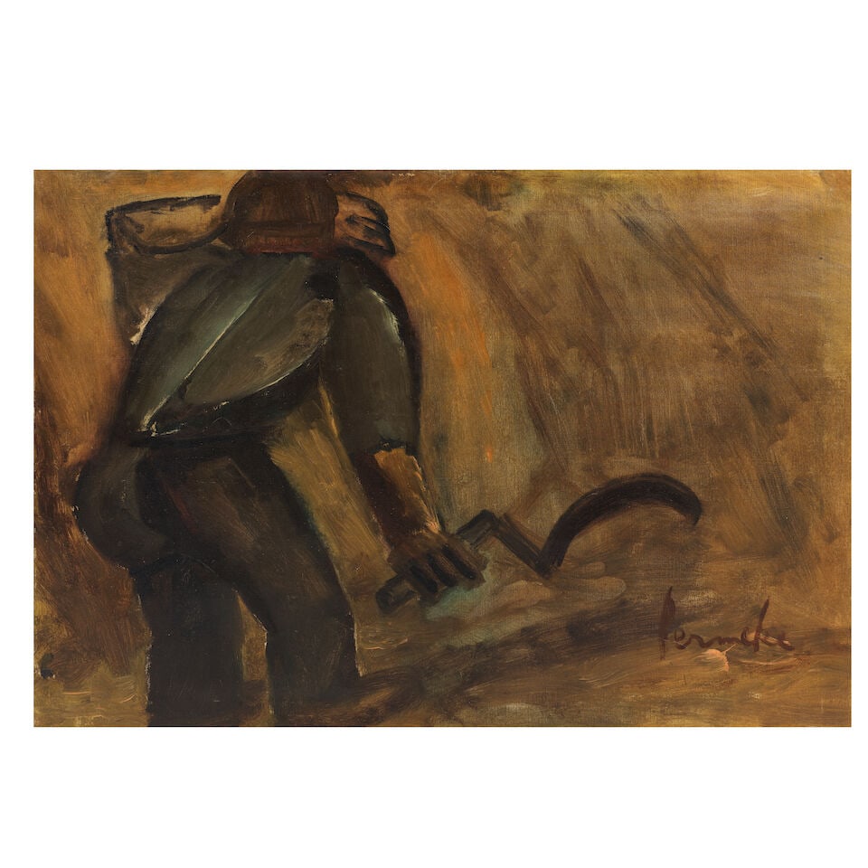 CONSTANT PERMEKE (1886-1952) L'homme à la faucille () (1 of 2)