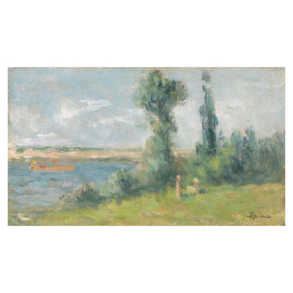 MAXIMILIEN LUCE (1858-1941) Paysage au bord de l'eau (Painted circa 1940) (1 of 2)