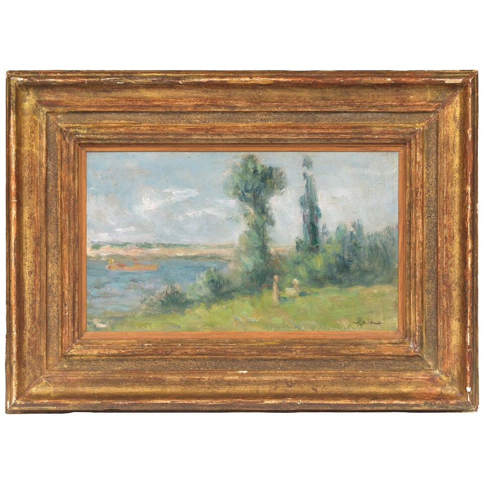MAXIMILIEN LUCE (1858-1941) Paysage au bord de l'eau (Painted circa 1940) - 2