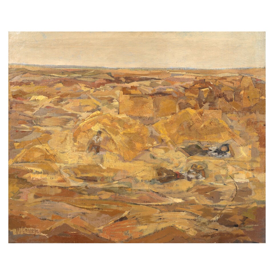 JUAN MANUEL DÍAZ-CANEJA (1905-1988) Descanso de la faena (Painted in the 1950s) (1 of 2)