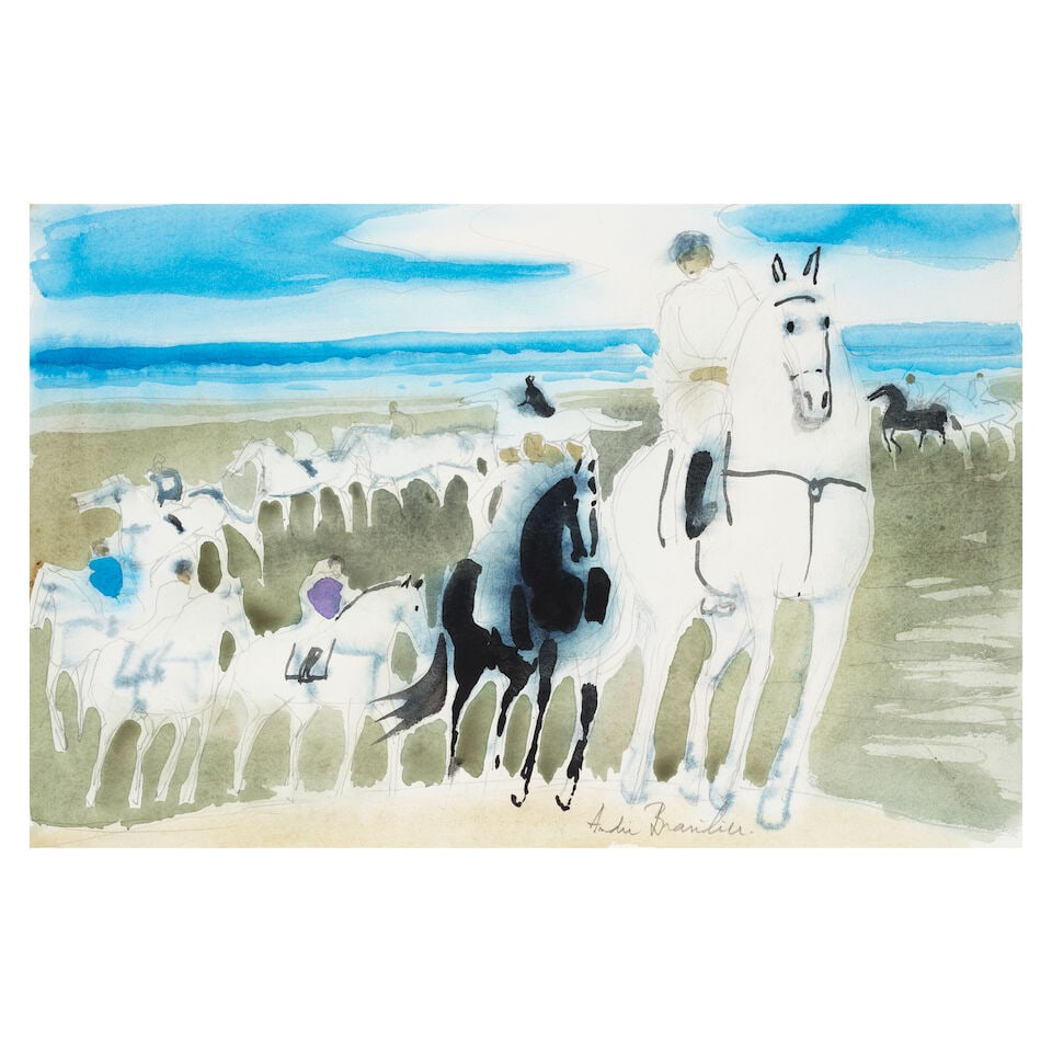 ANDRÉ BRASILIER (B.1929) Cavalcade camarguaise (Executed in 2002) (1 of 2)