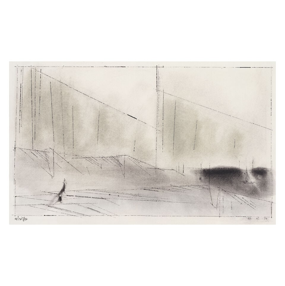 LYONEL FEININGER (1871-1956) Dunes (Executed on 22 June 1954) (1 of 2)
