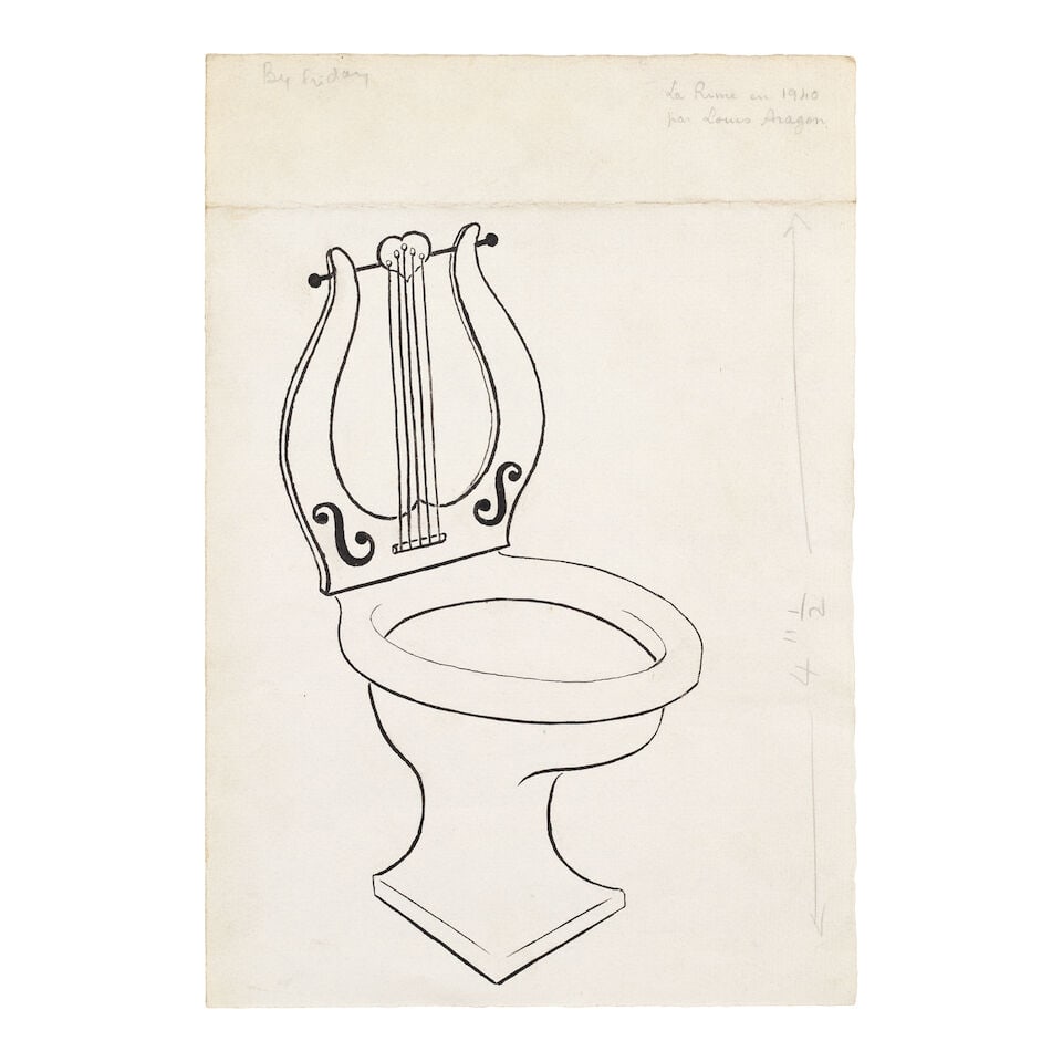 JACQUES B. BRUNIUS (1906-1967) La Rime en 1940 par Louis Aragon (Executed circa 1940-1944. Toget... (1 of 1)