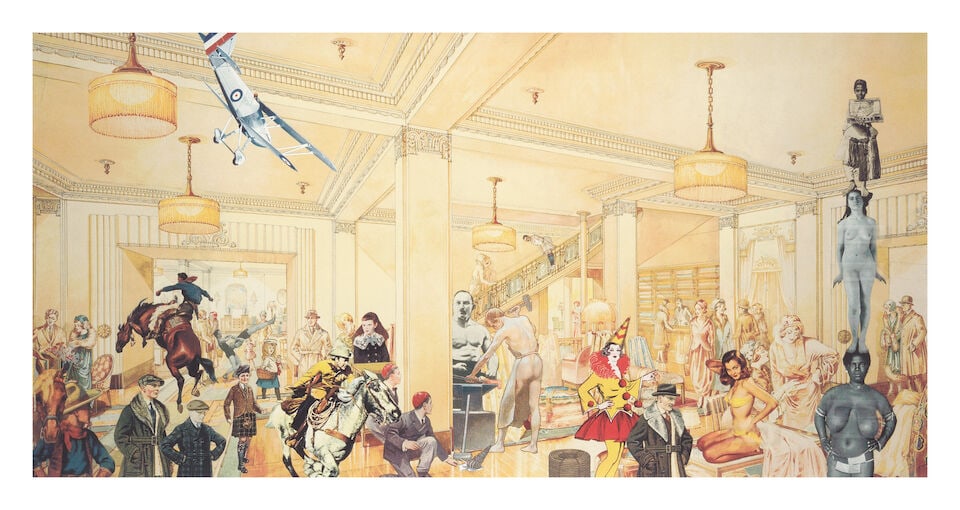 PETER BLAKE (B. 1932) Demonstrations in a Department Store II (Executed in 1998, this work is nu... (1 of 2)