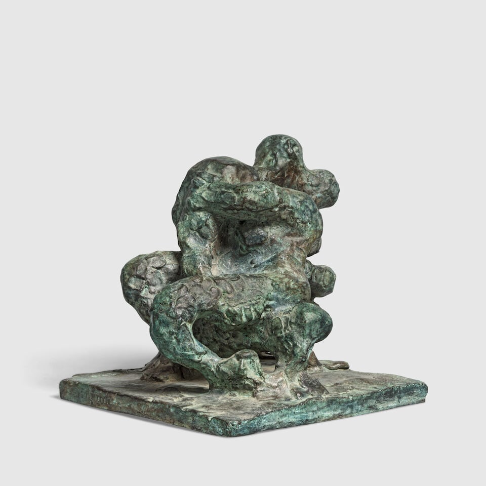 JACQUES LIPCHITZ (1891-1973) The Lovers (Conceived in 1934, this bronze version cast by the Mode... - 2