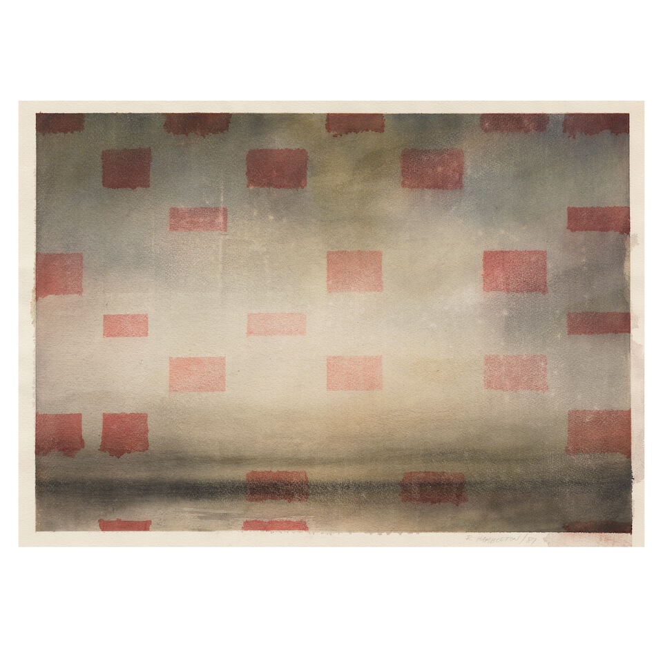 RICHARD HAMBLETON (1952-2017) Untitled (Red Squares C738) (Executed in 1987) (1 of 3)