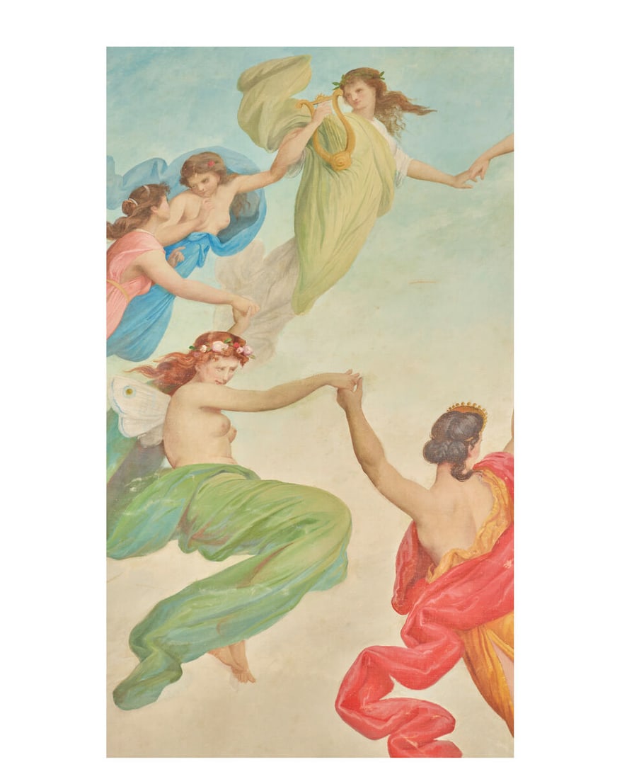 Italian School, 20th Century A ceiling painting of dancing nymphs - 3