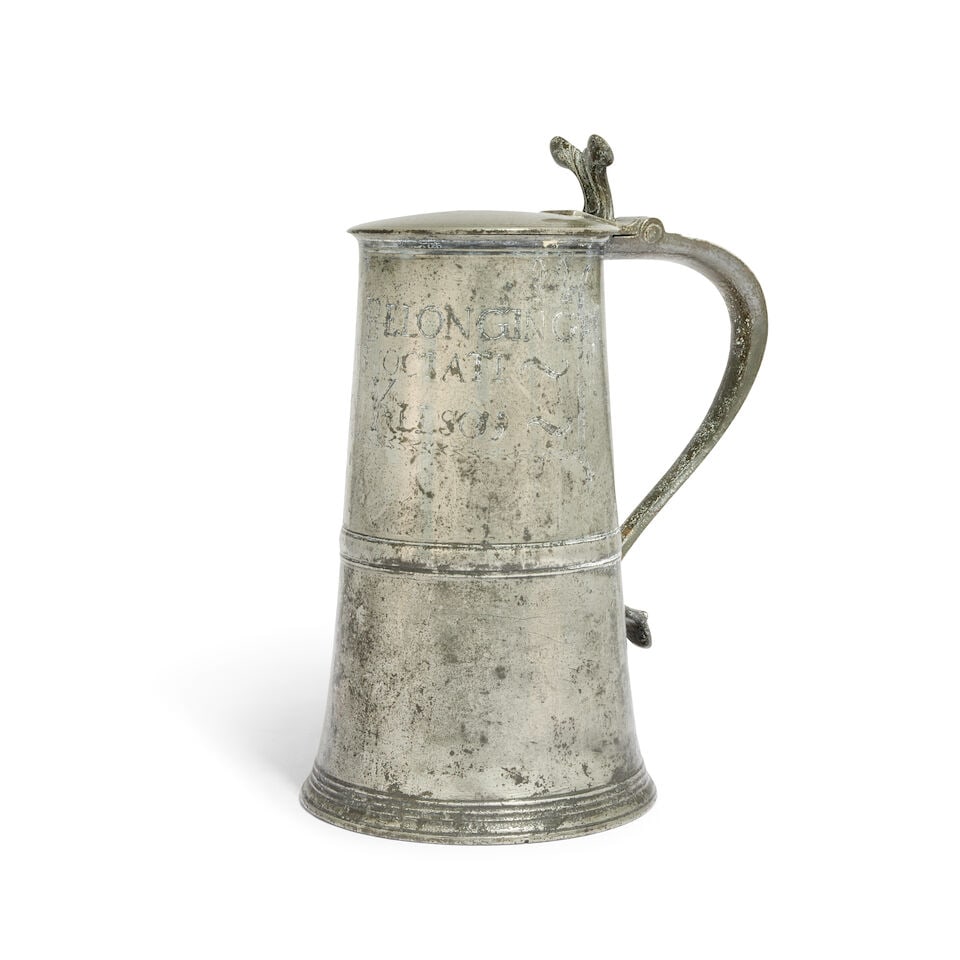 A Scottish pewter flagon Dated 1763 (1 of 2)