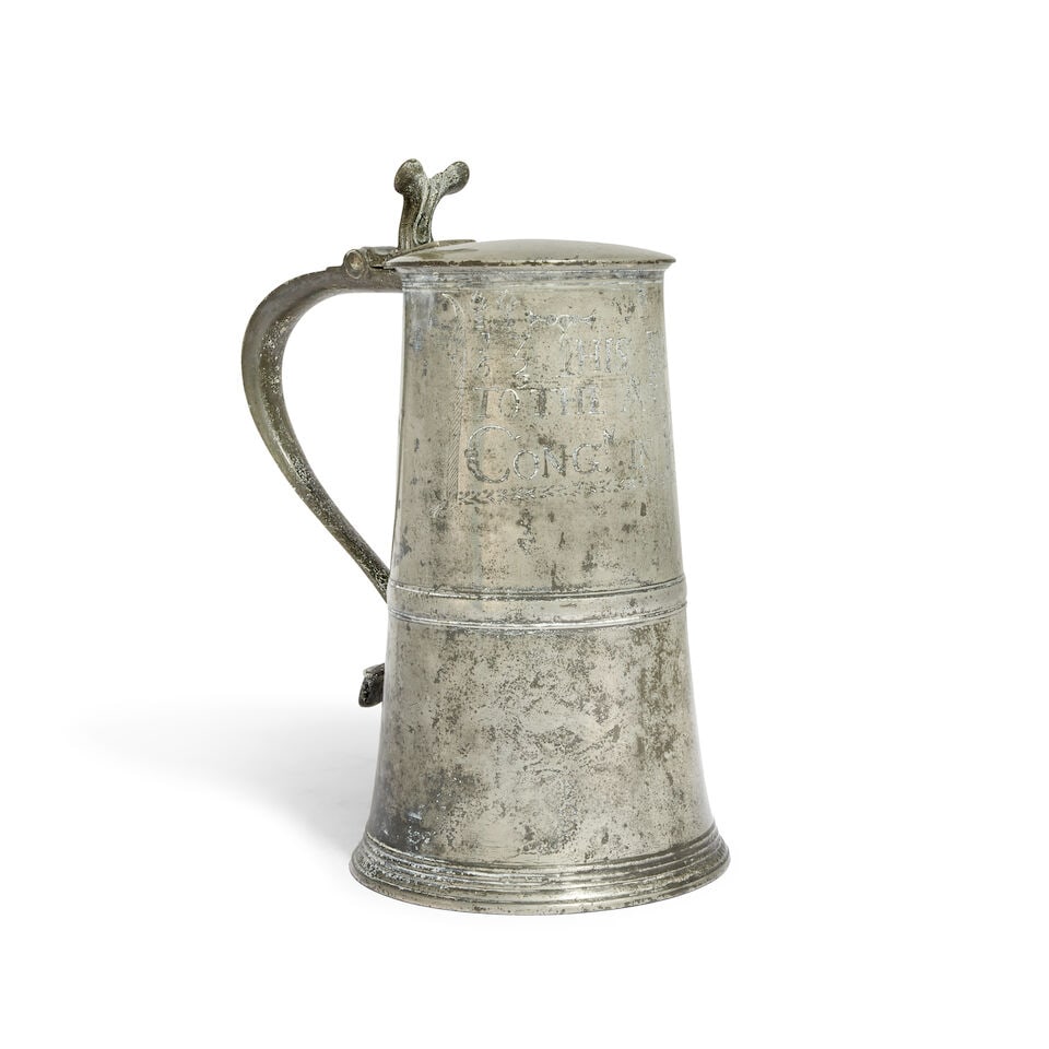 A Scottish pewter flagon Dated 1763 - 2