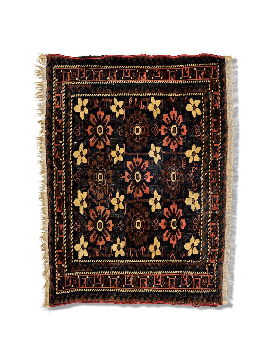A Belouch mat North East Persia, Probably formerly part of a bag face 80cm x 57cm (1 of 1)