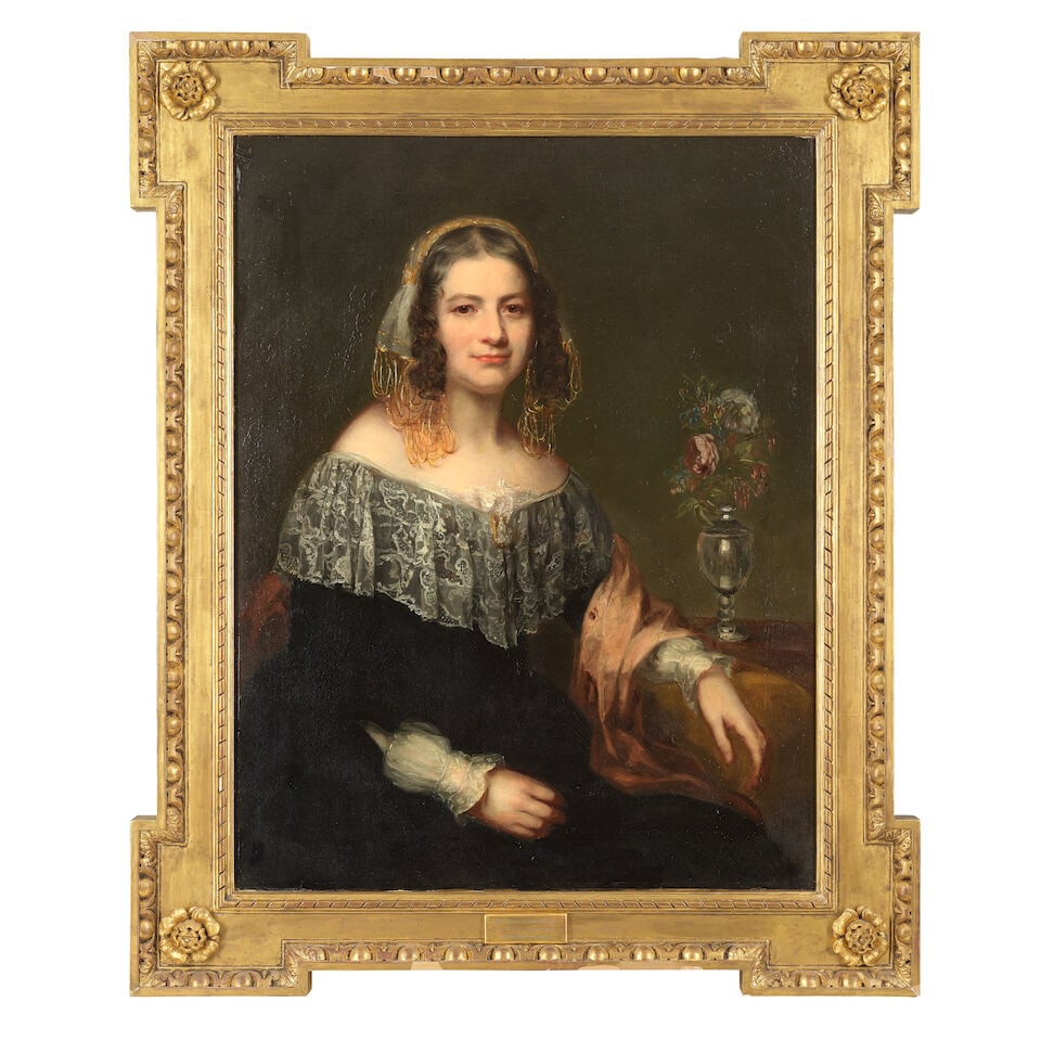 Robert Faulkner (British, active circa 1847-1862) A pair of portraits, thought to be of Miss Ell... - 3