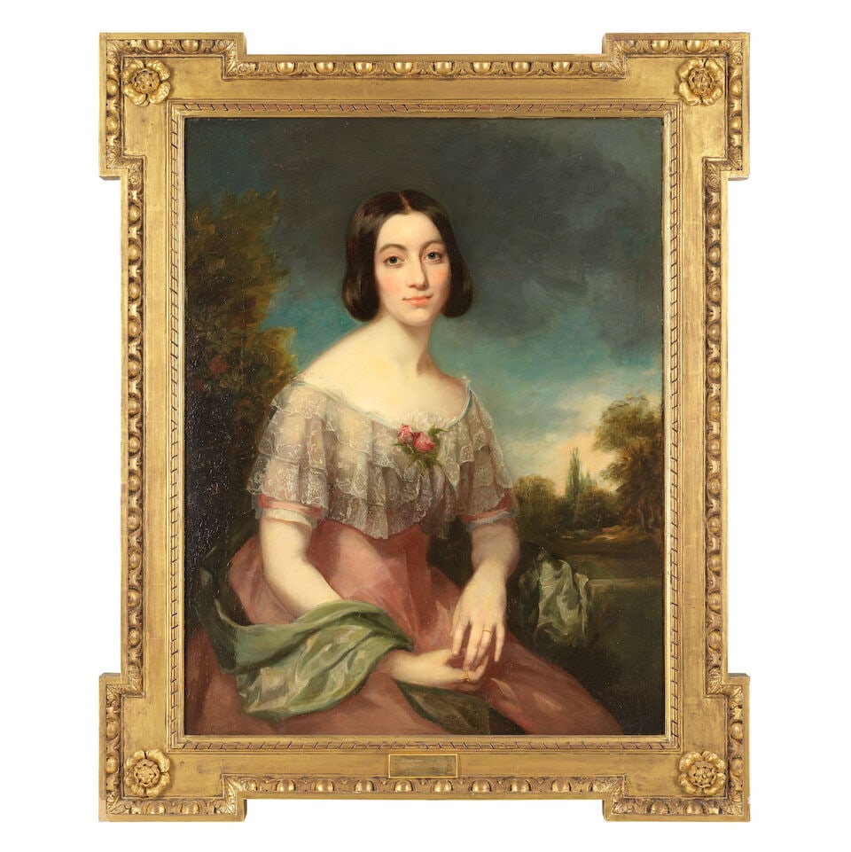 Robert Faulkner (British, active circa 1847-1862) A pair of portraits, thought to be of Miss Ell... - 6